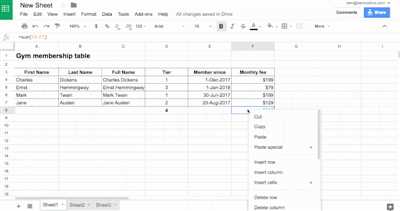 Google sheet how to use