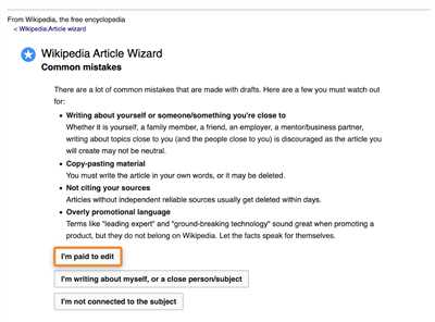 How not to create a Wikipedia page