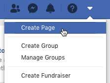 How create new facebook page