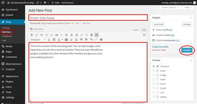 How to create blog wordpress