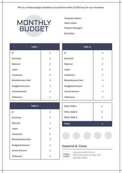 Budget template designs you can bank on