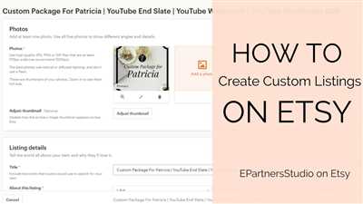 How to create etsy listing