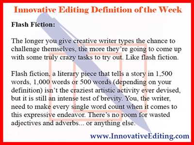 How to create flash fiction