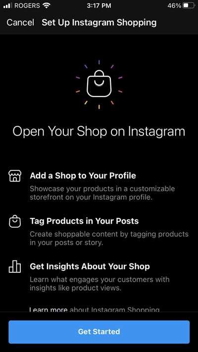 How to create instagram shop