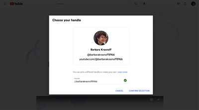 How do you get a YouTube handle