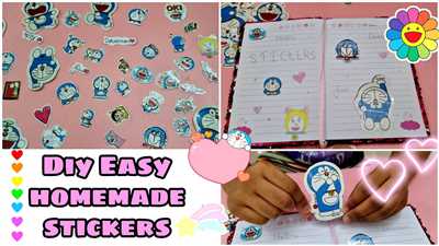 How to make doraemon sticker