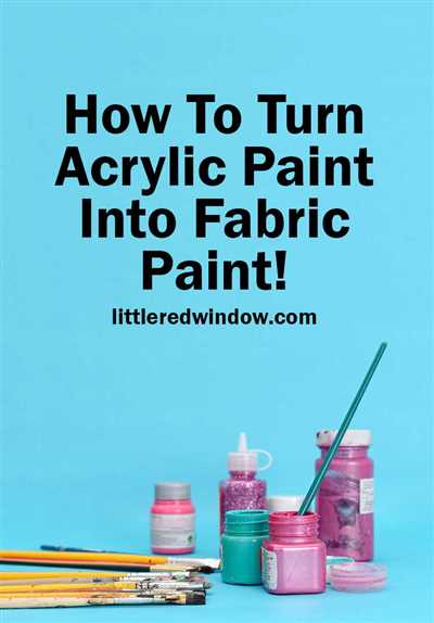 How to Make Fabric Paint Using Fabric Medium 