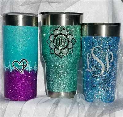 How to make glitter tumblers