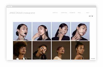 What is the best way to design a portfolio for a makeup artist
