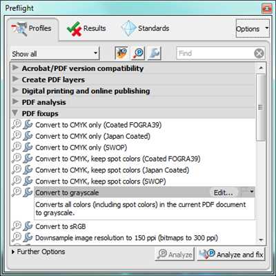 How to make pdf grayscale