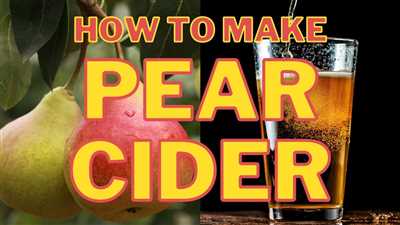 How to make pear cider