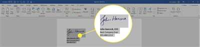 How to create an electronic signature in Word