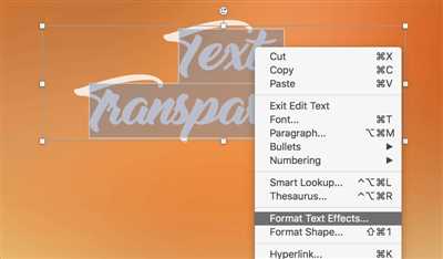 How to make text transparent
