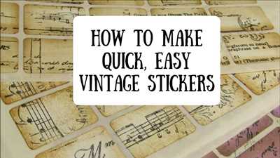 How to make vintage stickers
