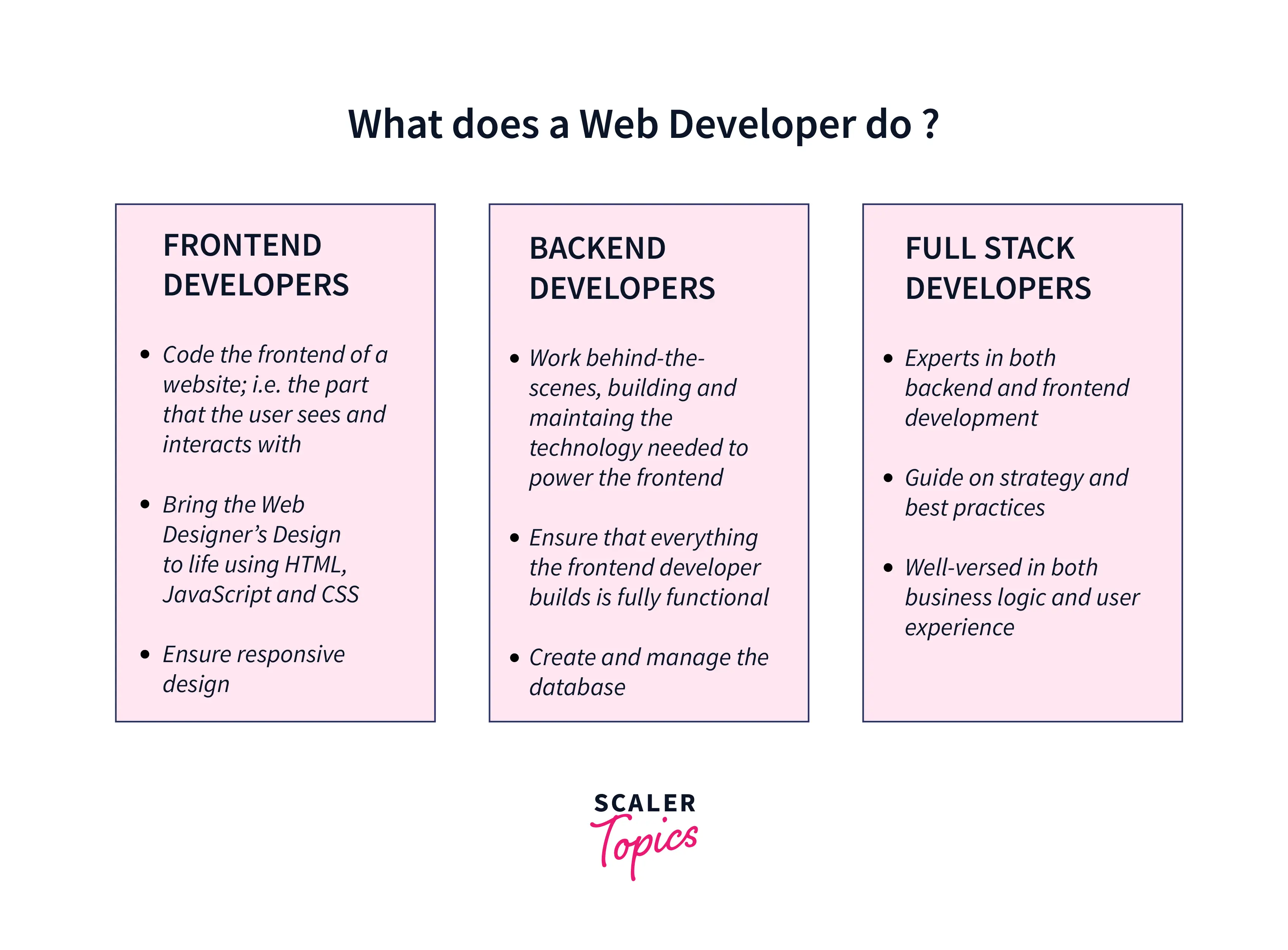 WHAT DOES A WEB DEVELOPER DO