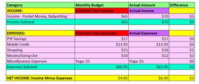 Where to put your monthly income in your budget