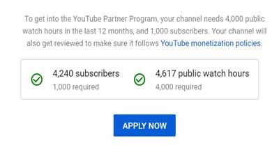 How to monetize youtube requirements