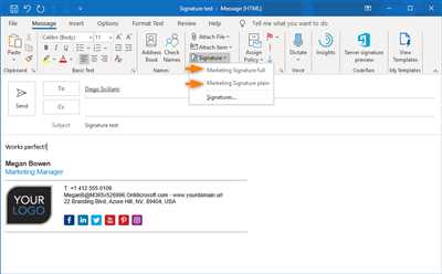 How to outlook signature