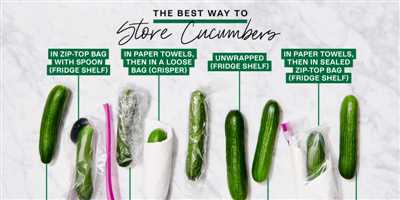 How to store cucumber