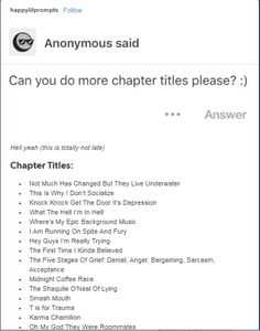 How to write chapter titles