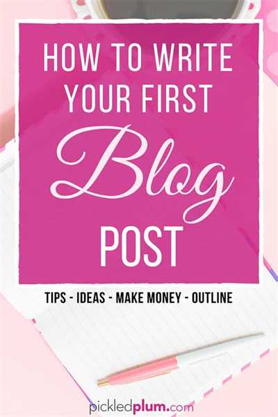 How to write first blog
