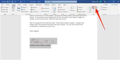 How write signature in word